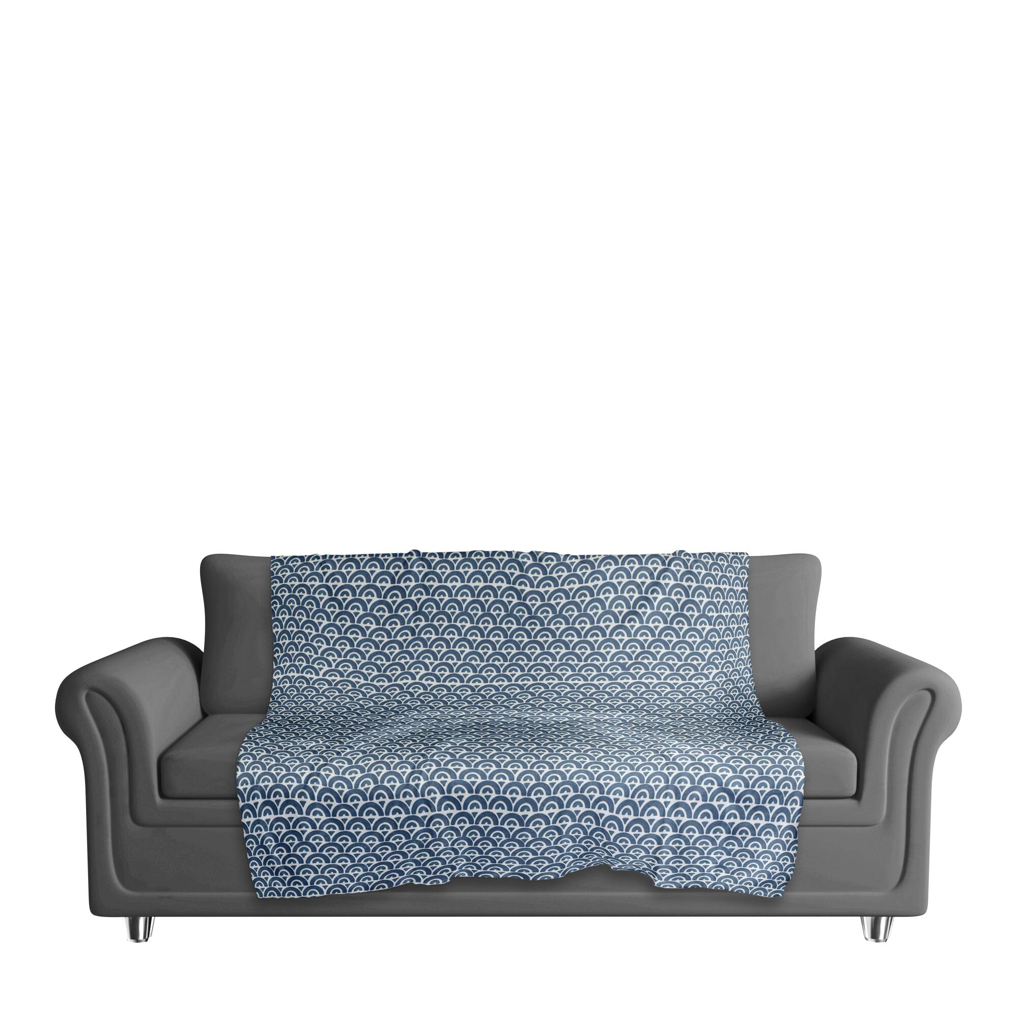 Scallop Sherpa Fleece Blanket